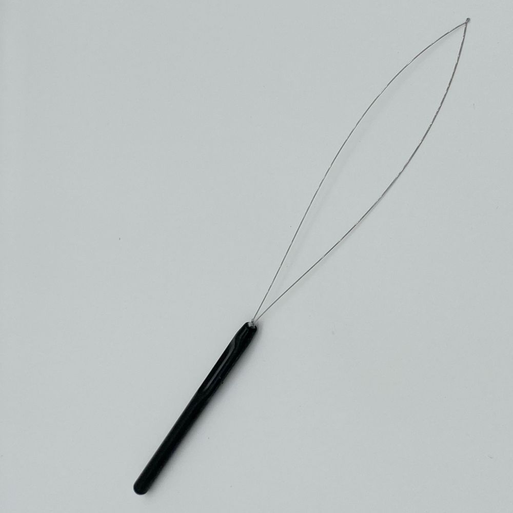 40 Pcs Plastic Handle Loop Pulling Needle Micro Ring Hair Extension Threader