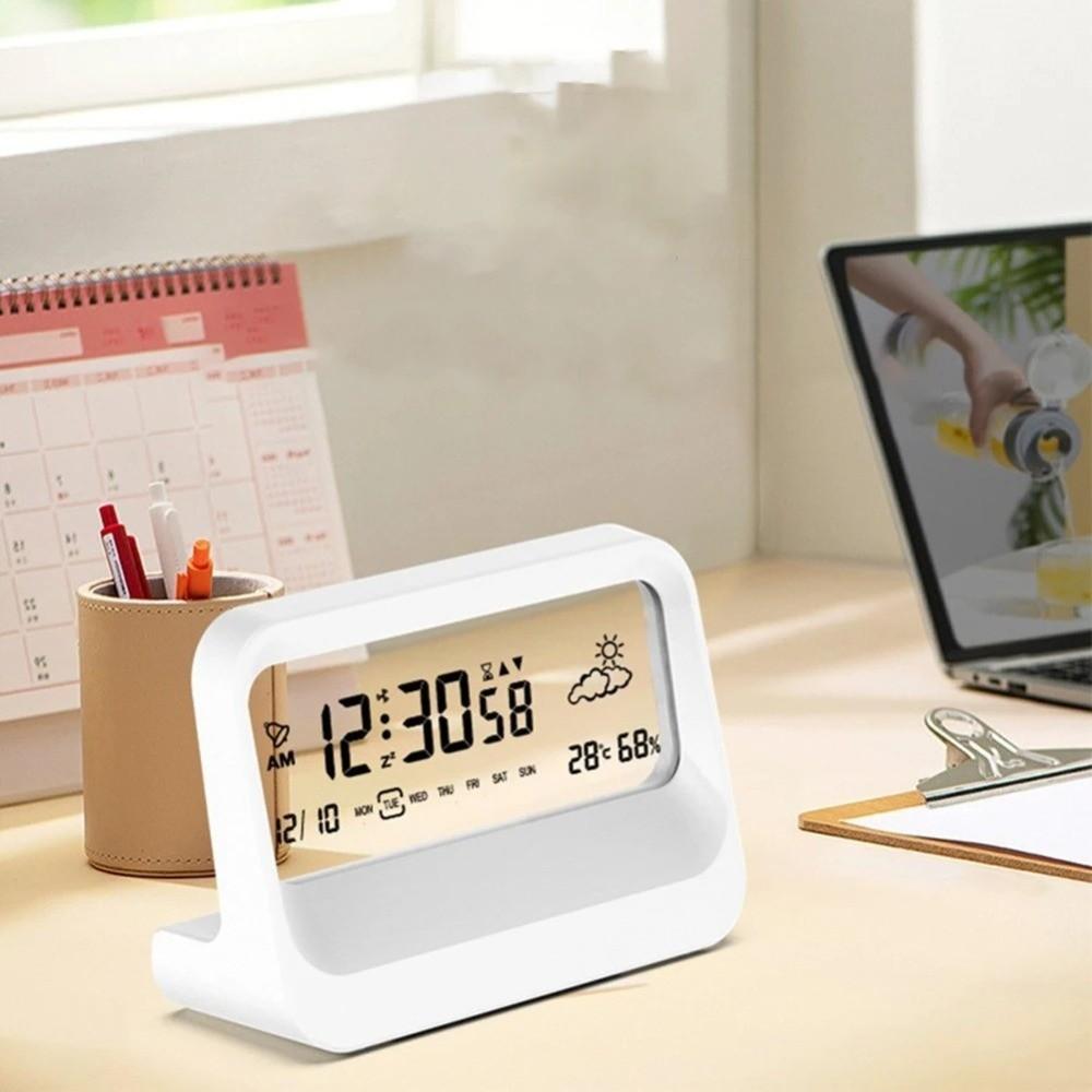 Calendar Function Digital Alarm Clock Humidity Display Snooze Function LCD Display Clock Temperature Display LCD Screen