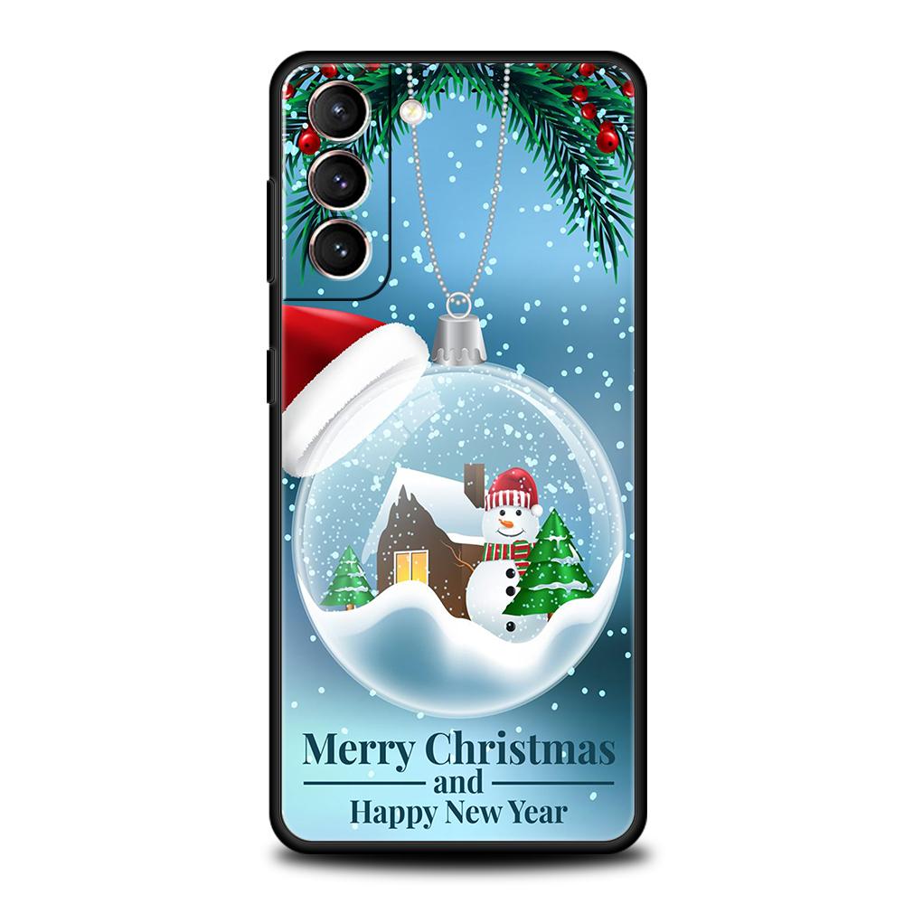 Winter Merry Christmas Phone Case For Samsung Galaxy S24 S23 S22 S20 S21 FE Ultra S24 S23 S10 S10E S9 S8 Plus 5G Phone Cover Bag