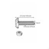 304 Stainless Steel Flat Head Hex Hollow Screw Assortment Kit, Rust Resistant, Suitable for Lamps,