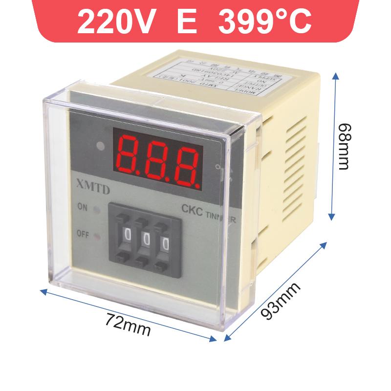 

XMTD-2001 PID Digital Display Temperature Controller 0-399℃ 0-999℃ K E PT100 Thermocouple 220AC 75*75mm Thermostat 220V 110V