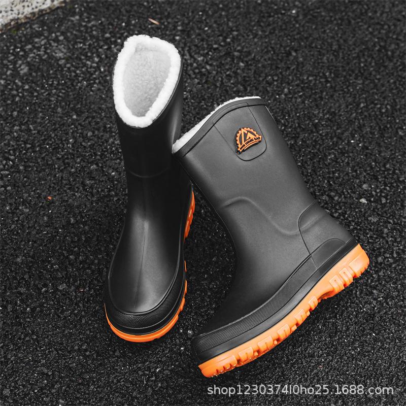Men's Waterproof Non-Slip Mid-Tube Fashion Rain Boots