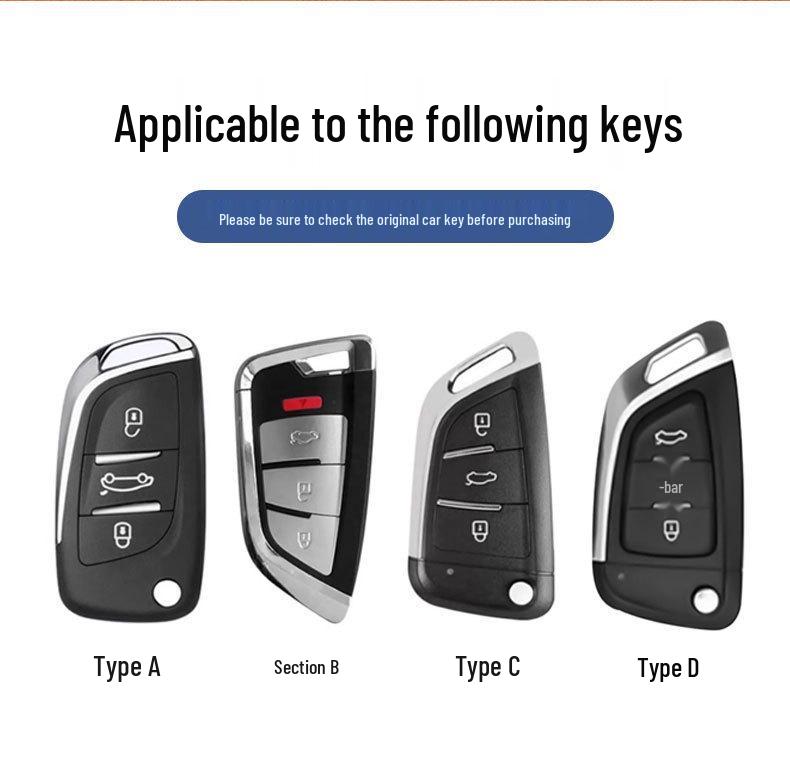 Universal Aftermarket Modified Car Key Fob Metal Shell & Protective Case