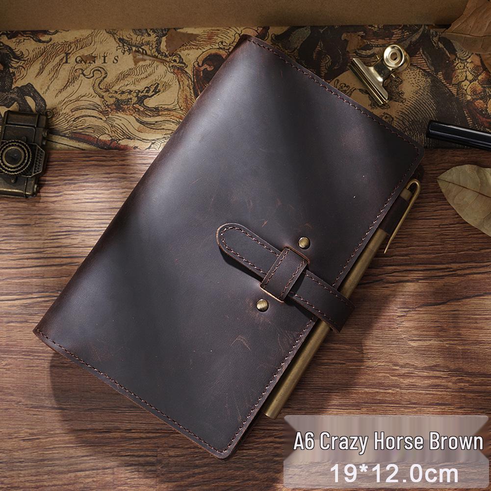 A5/A6 Vintage Cowhide Zippered Planner and Notebook Binder