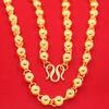 Vietnam Sand Gold Electroplated Copper Men's Buddhist Bead Necklace