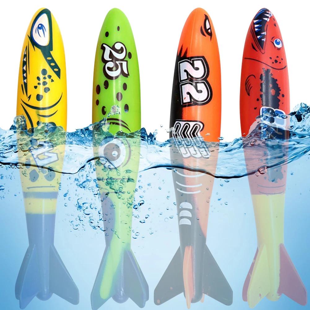 4Pcs Pool Games Sinking Toy Multicolor Underwater Diving Toys Creative Cartoon Pool Sinking Toys Swimming Pool Accessories