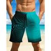 Men's Quick-Drying Breathable Beach Shorts, Featuring Colorful Printed Designs, Elastic Waistband with Drawstring,