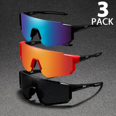 Set de 3 Gafas de Ciclismo de Moda para Hombres y Mujeres