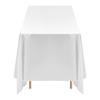 White Tablecloths for Rectangle Tables, 6 Pack, 70 x 120 Inches, Reusable and Machine Washable Table Clothes, Wrinkle-Resistant Polyester Fabric Table