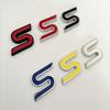 3D Metal S Logo Front Grille Emblem Badge Car Rear Trunk Stickers For  Focus Fiesta Escape Ecosport Kuga Mondeo Accessories
