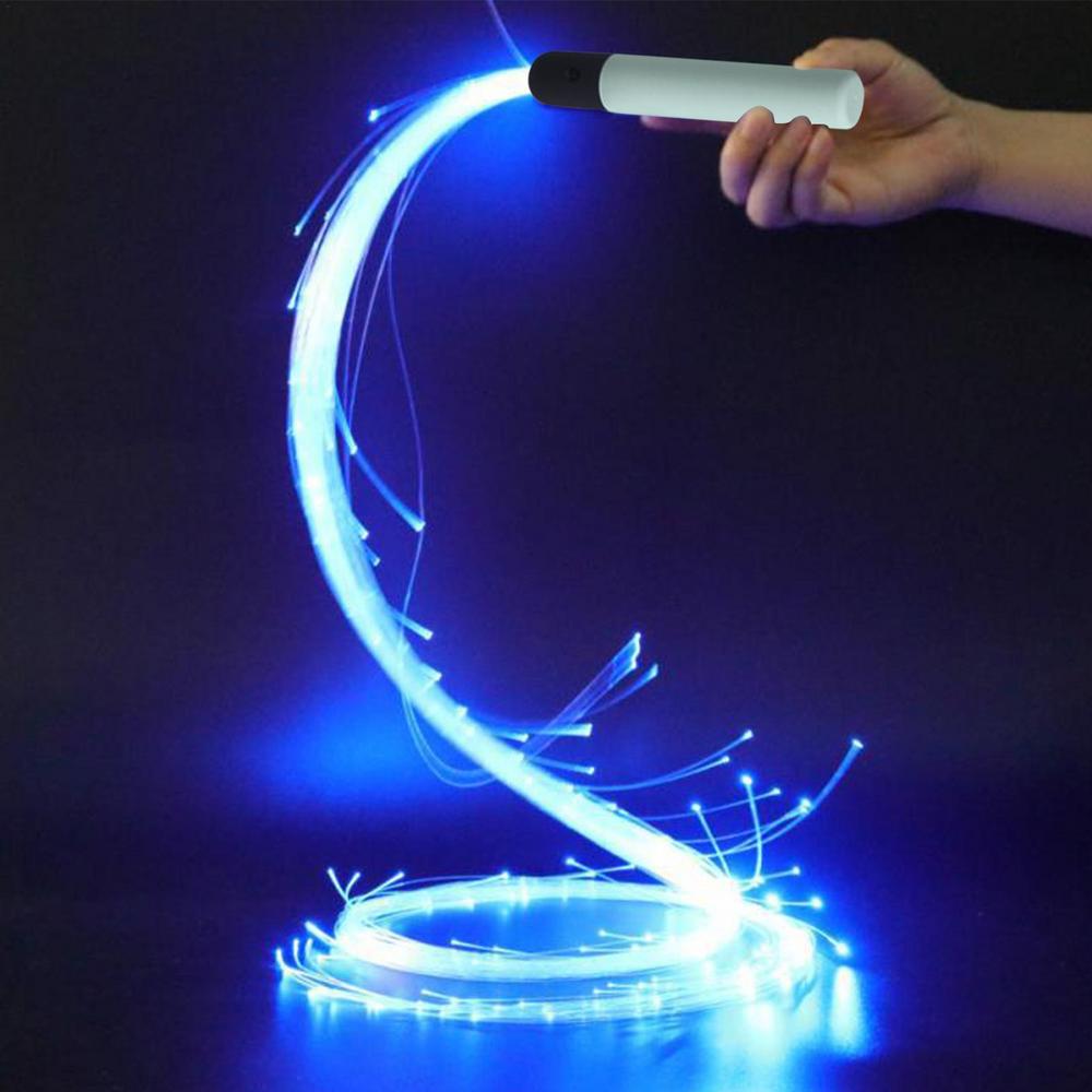 Colorful LED Fiber Optic Whip Lights, Disco Dance Shiny Whip For Party Lighting Performances