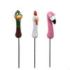 Creature Face Stake Decor Resin Animal Sculpture Whimsical Design Lawn for Yard