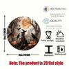 Vintage Hexe Rundes Metall-Wandschild Halloween Bar Büro Dekor