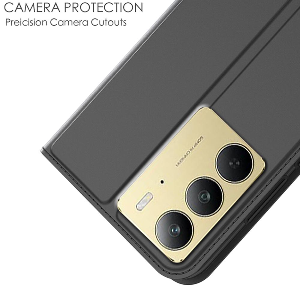 For Realme C75 4G Case PU Leather Phone Cover with Card Holder Stand Magnetic Closure