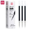 Deli 20 Stück 0,5 mm Schwarze Tinte Gelstift Mine Schulbedarf Büro Stift Geeignet für Gelstiftminen Ersatz Schreibwaren