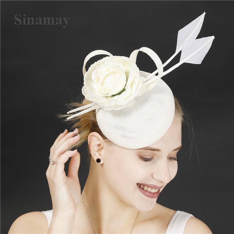 

Black Top Hat Popular Imitation Linen Yarn Banquet Mesh Top Hat Bride Feather Hairpin Europe And America