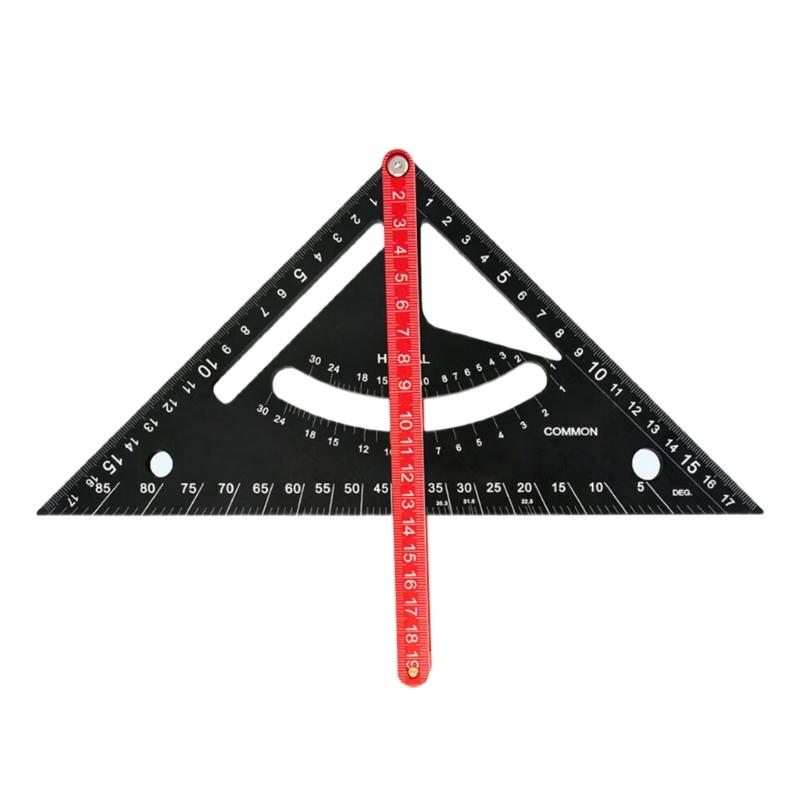 7Inch Carpentry Square Try Square Triangles Ruler Metric Protractor 45 90 Degree Drawing Triangles Ruler Rafter Square 1