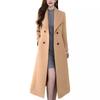 Autumn and Winter Woolen Coat for Women Over The Knee Thickened Large Size Lapel Super Long