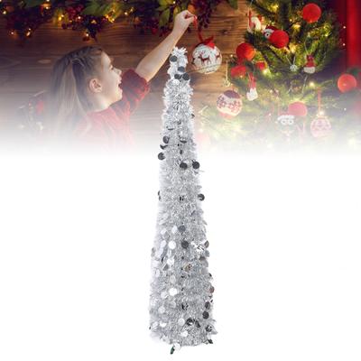 1,5m PET   Hochwertiger künstlicher Weihnachtsbaum, faltbar, Weihnachtsbaum-Dekoration für Innen, Dekoration für die Feiertagsparty