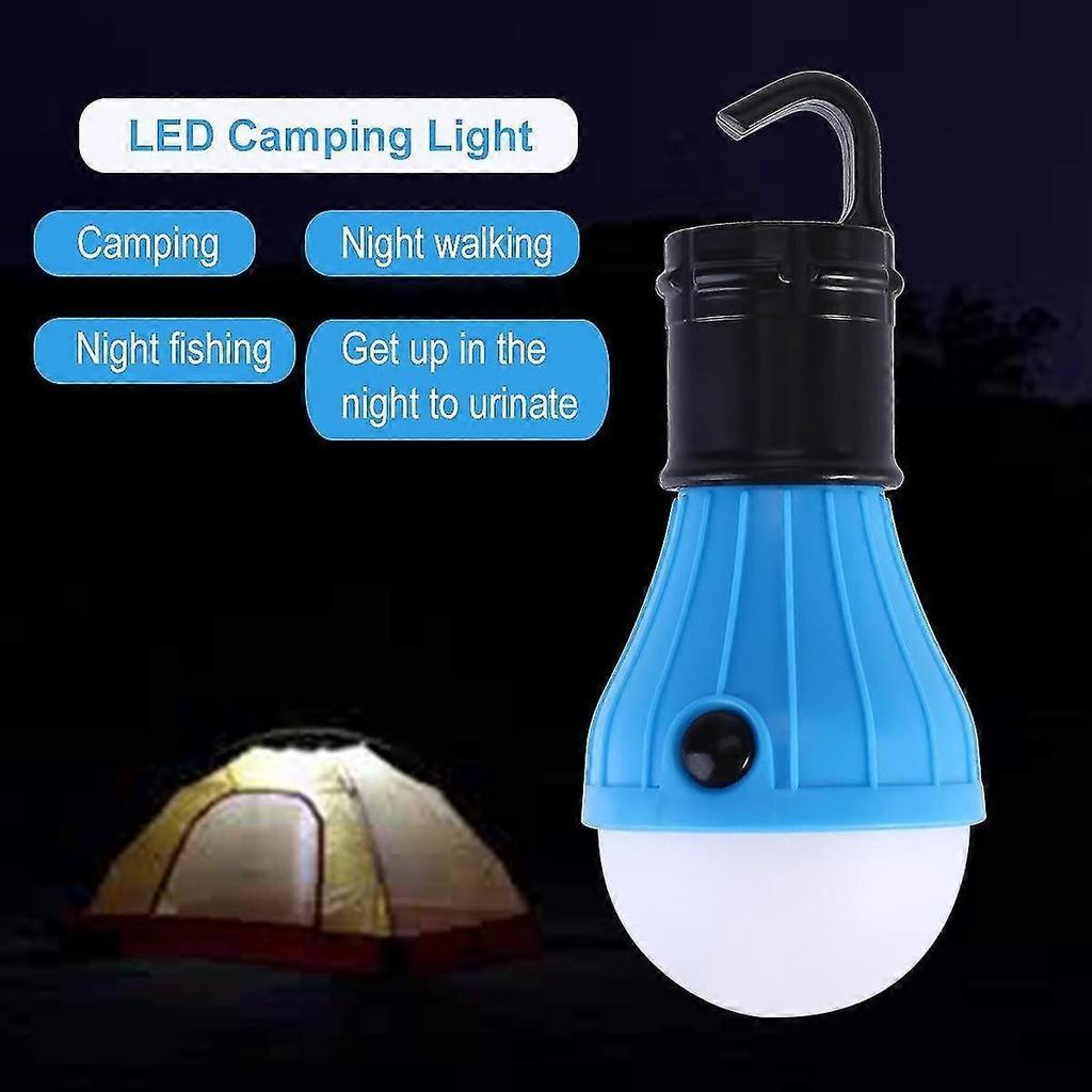 Tent Light Source 3-led Camping Lamp, Battery Operated Lantern With Hook