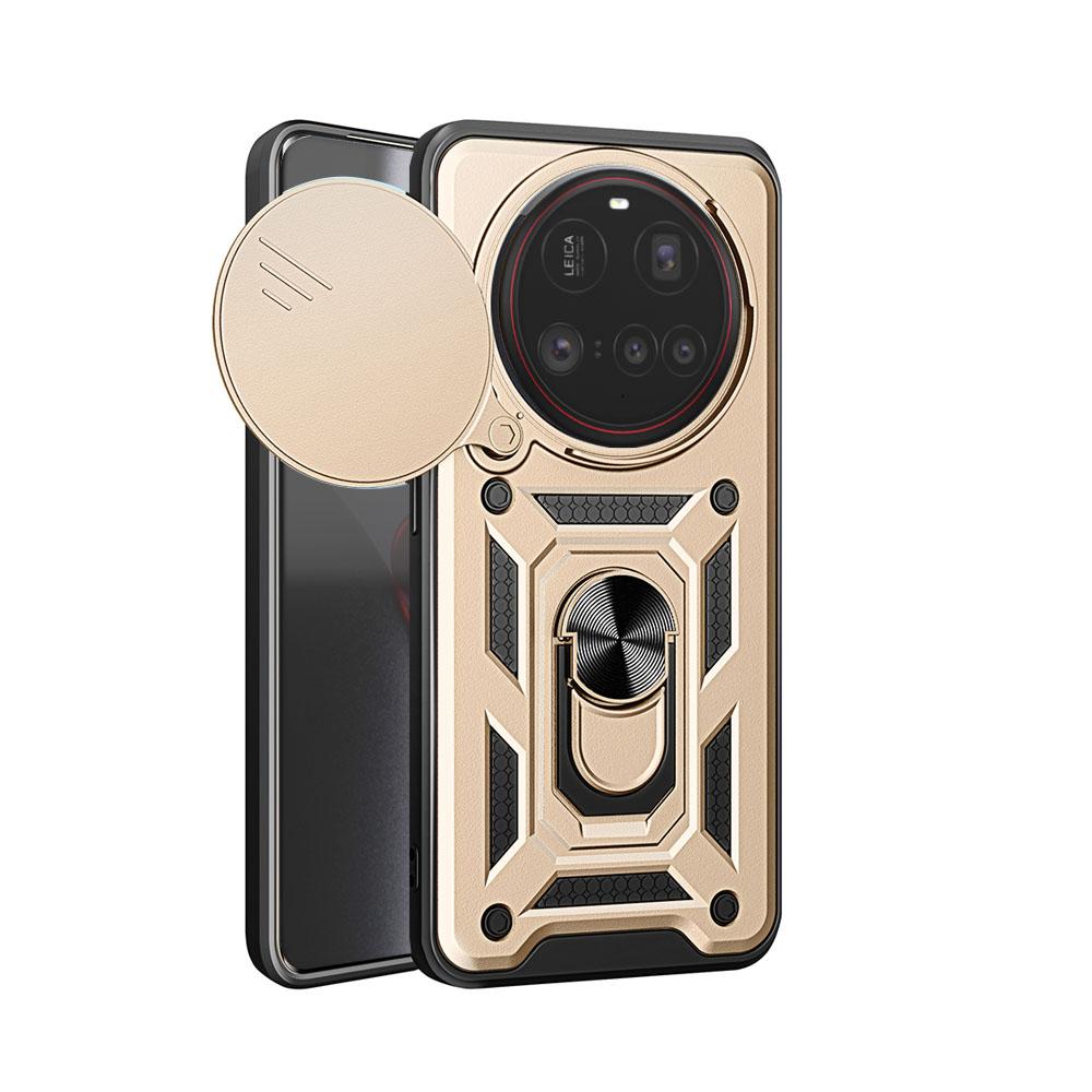 Slide Camera Cover For Xiaomi 15 Ultra 14T Finger Ring Magnetic Stand Phone Case For Xiaomi 14 Ultra 15 14T Pro Shockproof Cases