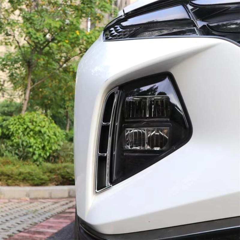 For Hyundai Tucson NX4 Front Foglight Trim Bumper Grills Outlet Vent Cover Sticker Strips Car Styling Accessories
