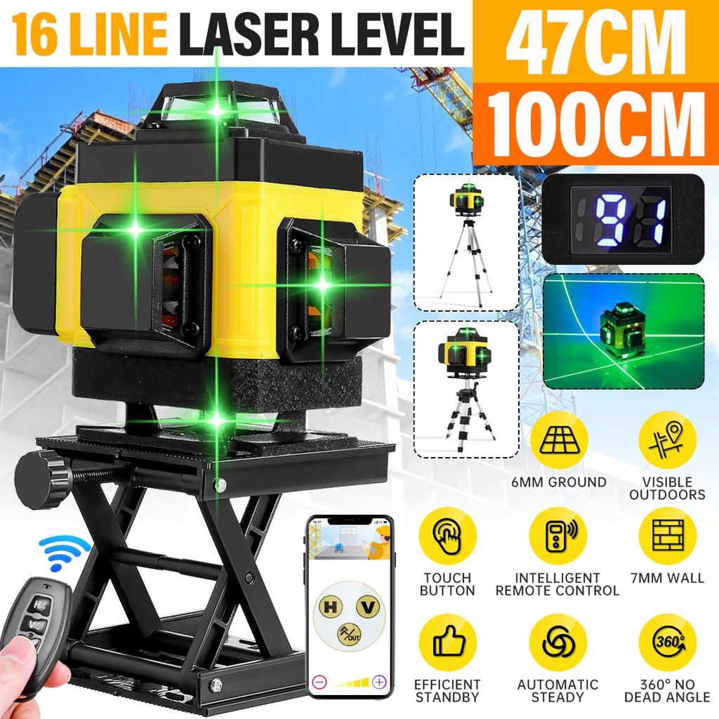 16/12/8 Lines Laser levels APP Control 4D/3D 360 Horizontal&Vertical Cross Self-Leveling Green Beam Measure Tool With 2 Battery