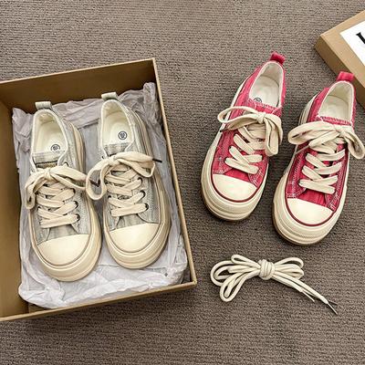 Niche Design Thick-soled Canvas Shoes Children Spring and Autumn New Versatile Casual Sports Shoes Board Shoes
