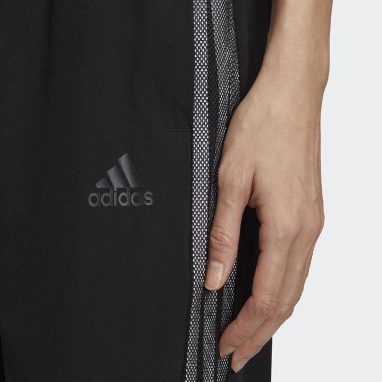 Adidas Logo Print Three Stripes Straight Leg Casual Pants Women Bottoms Black HM7081