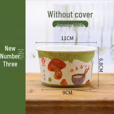 OEING Disposable Round Takeaway Paper Bowls