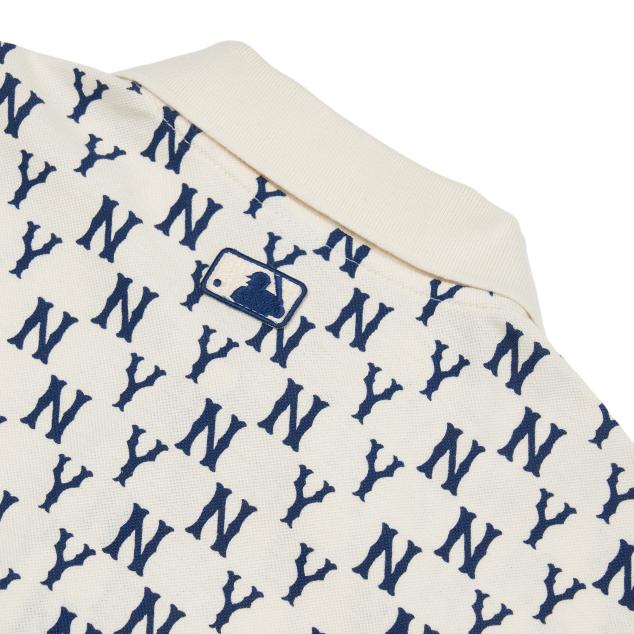 New MLB Short Sleeved Dress Women's Cream 3FOPM0223-50CRS