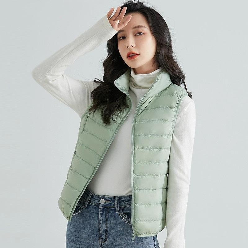 Down down vest female white duck down thin down jacket vest warm jacket