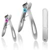 Large Anti-Splash Stainless Steel Nail Clippers - Manicure Set for Thick Toenails