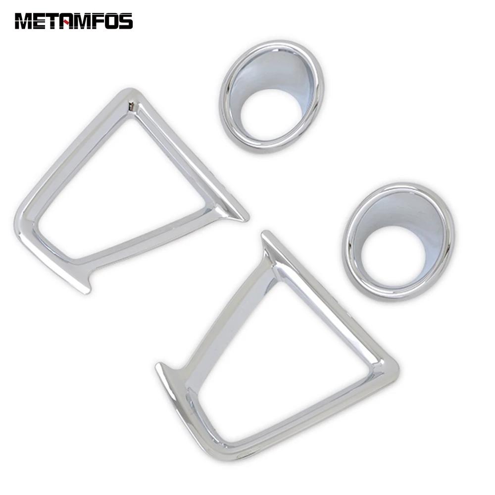 Front Rear Bumper Fog Light Lamp Cover Trim For Honda Fit Jazz 2014 2015 2016 2017 Chrome Foglight Protection Frame Accessories
