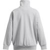 Under Armour Felpa da donna casual semplice con mezza zip e collo alto a maniche lunghe grigia 1386495-011