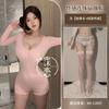 Sex underwear pure desire wind Spice girl yoga onesie solid color zipper long free slim uniform set