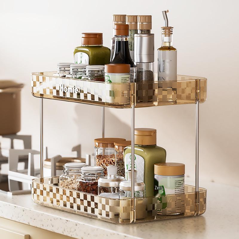 Light Luxury Cup Holder Rack - Large Capacity Kitchen & Living Room Storage with Drain Tray