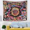 Psychedelisches Tarot Trippy Erhabene Sonne Wandteppich Hippie Wandteppiche Pilz Wandteppich Ästhetisches Zimmer Heimdekoration