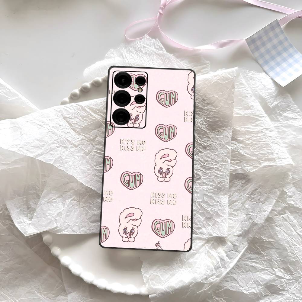 Cute E-EstherS Bunny Rabbit Phone Case For Samsung S 24 Fe 25 Ultra Plus 20 Lite 21 30 22 23 24 22 Ultra 5G Fundas