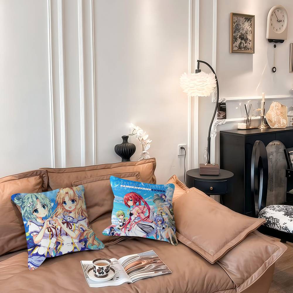 Anime S-Summer Pockets Personalized Pillow Cover Kids Bedroom Wild Party Decor Pillowcase Kid Birthday Shower Gift