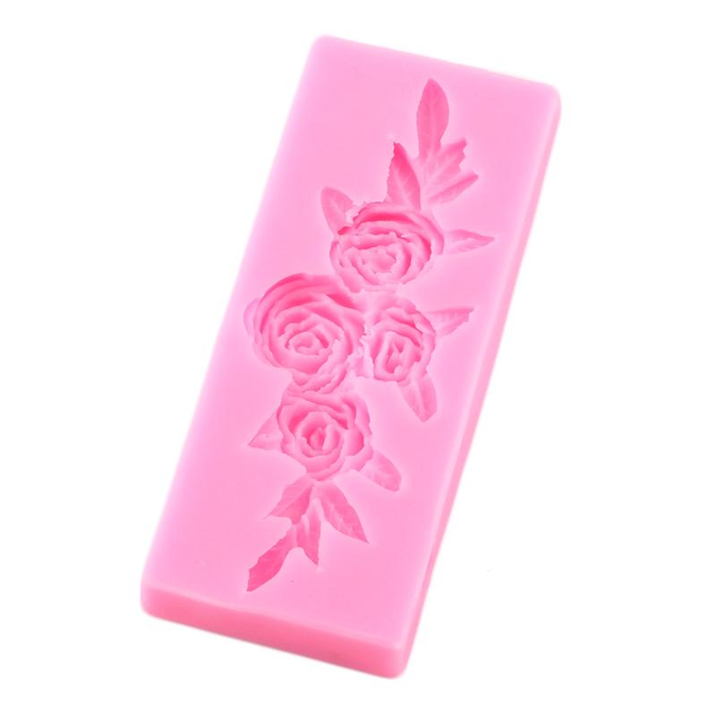 Leaf Rose Flower Silicone Molds DIY Wedding Fondant Cake Decorating Tools Candy Clay Resin Mold Chocolate Gumpaste Moulds