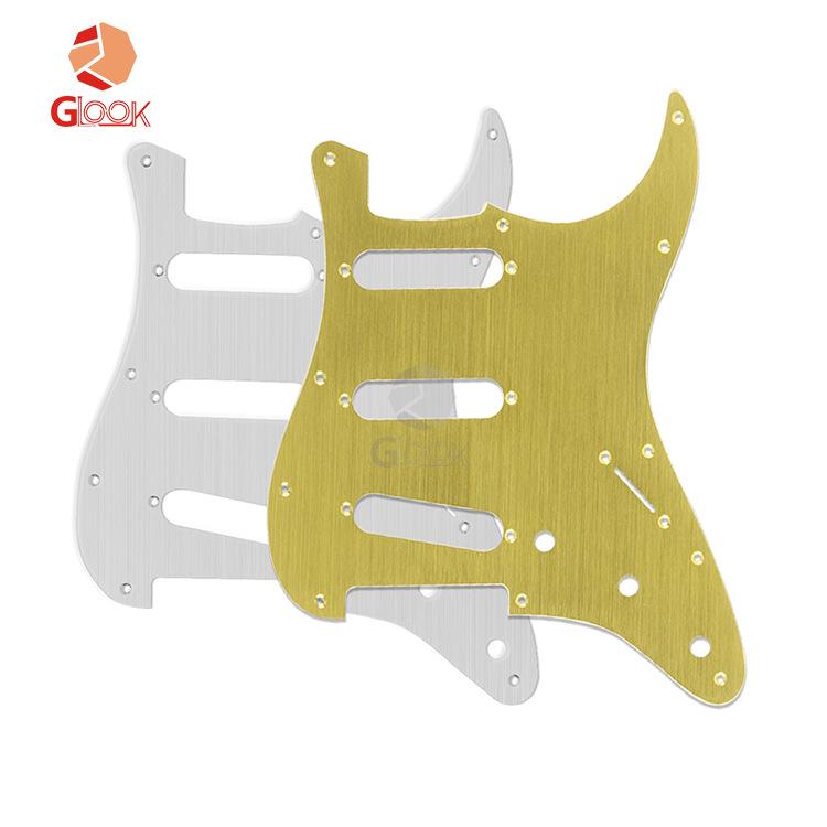 11-Hole SSS Aluminum Alloy Guitar Pickguard Panel Cover - Fits ST Electric Guitars