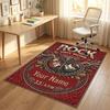 Riverbank Theme Soft Crystal Velvet Rug Custom Name & Text Print Non Slip Floor Rug for Bedroom Living Room