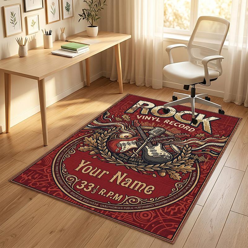 Riverbank Theme Soft Crystal Velvet Rug Custom Name & Text Print Non Slip Floor Rug for Bedroom Living Room