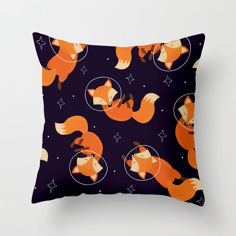 Home Decor Cartoon Fox Animal Cushion Pillowcase Cushion Pillow Sofa Decoration Pillowcase