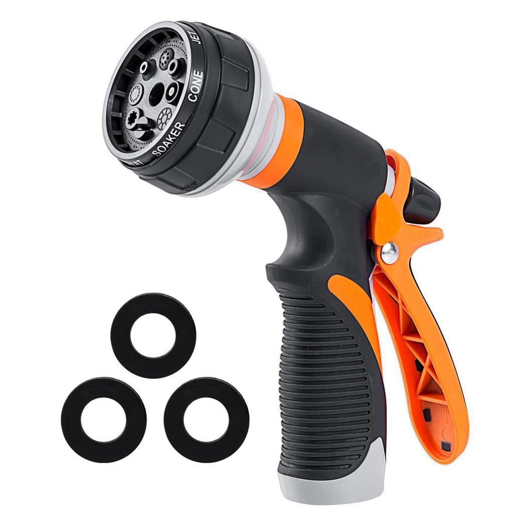 Gartenschlauchdüse, 8 Sprühmuster, Hochdruck-Autowaschdüse, Ventilator, Spülung, Nebel, Handsprüher