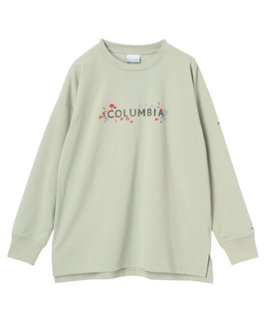 Columbia Gypsy Bird Graphic Long Sleeve Crew Size Smokey PL0291 Women's T-Shirt, L, Sage,