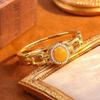 Colorfast Ceramic Beeswax Inlaid Bracelet: High-End Retro Design for Women