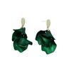 Bohemian Colorful Flower Petal Pendant Earrings for Women Fashion Party Drop Earrings Y2k Style Jewelry Accessory Bijoux