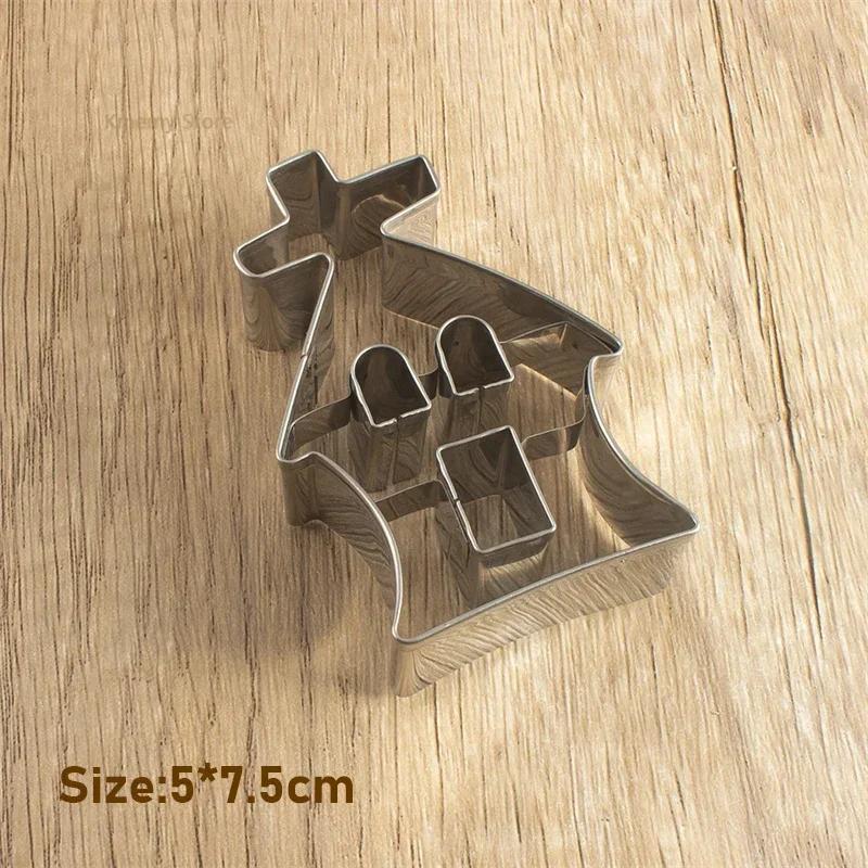 Halloween Sugar Flipping Cookie Mold Stainless Steel Skull Pumpkin Cookie Cutting Cake Mold Baking Utensils